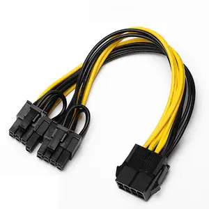 Card đồ họa dây điện 8Pin để tăng gấp đôi 6 + 2pin 8p một điểm hai PCI-E VGA splitter 8Pin PCIe cáp điện