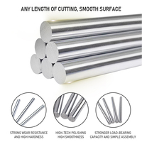 Tige linéaire chromée HLTNC, diamètre 20 mm, acier trempé, tige droite haute précision pour roulement linéaire, machine CNC