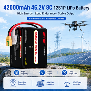 Batterie intelligente BMS 42000mAh 46.2V 8C avec protection contre les surcharges pour flotte de drones, prise personnalisée OEM - Product Image 4