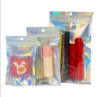 Sac refermable personnalisé en aluminium écologique et imperméable avec fermeture éclair et impression offset pour fenêtre transparente, pochette réutilisable