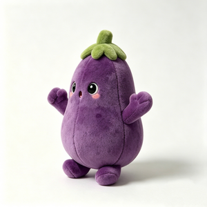 Figura de cuerpo redondo y gordo con forma de pera, personalizada, de peluche suave con temática de comida. - Product Image 4