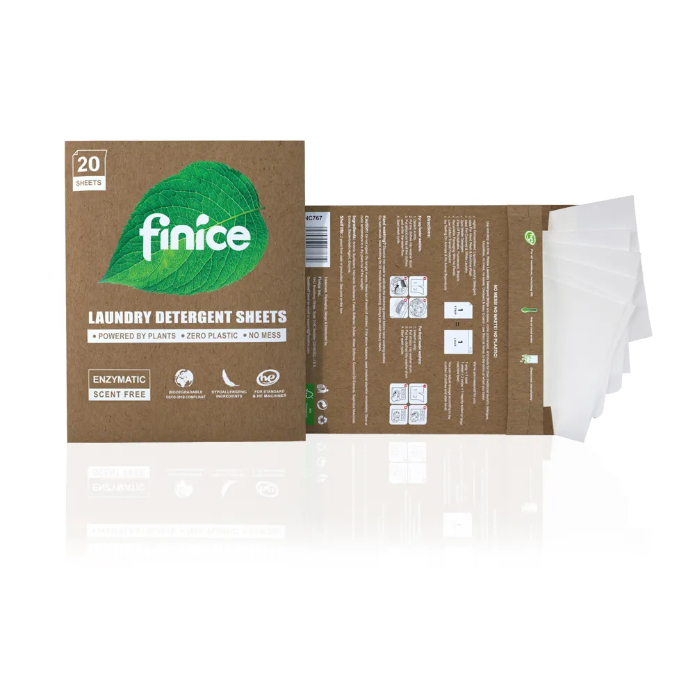 Finice Detergent Sheets Laundry Strips Eco Friendly Sheet Laundry Detergent Sheets