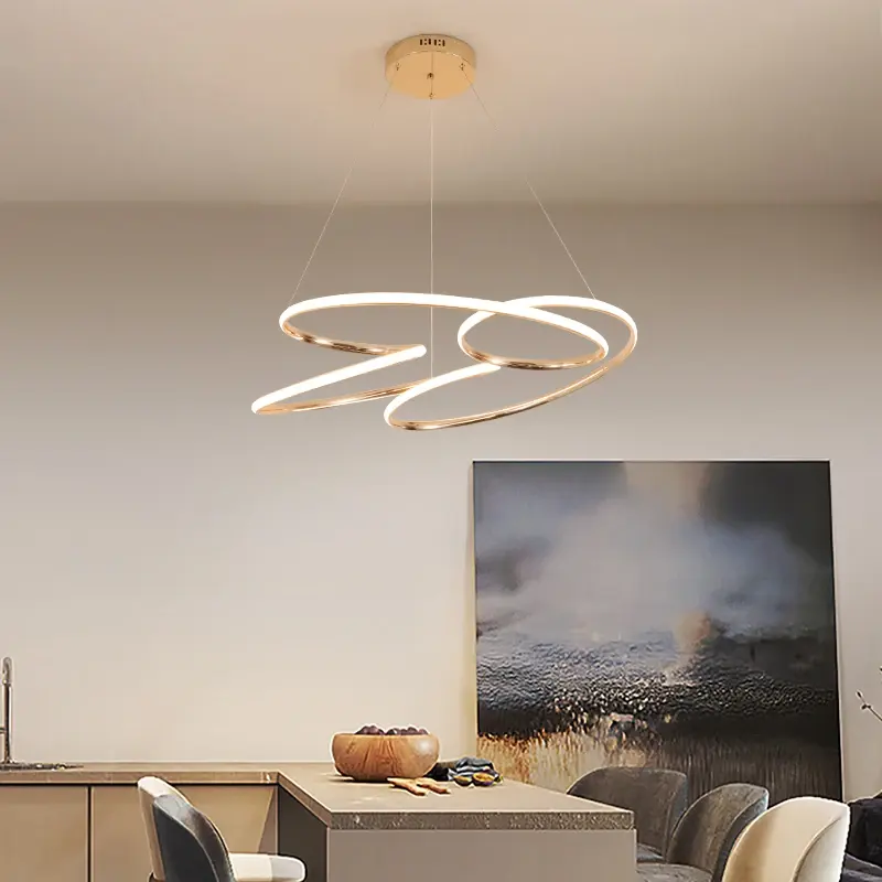 Altın/krom kaplama Modern Led tavan ışıkları oturma odası yatak odası tavan lambası çalışma ile akıllı ev Alexa Led tavan ışık