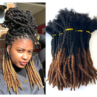 Ekstensi Rambut Crochet Locs Dreadlocks Buatan Tangan Ukuran Sedang 100% Rambut Asli 1B/27 Pirang