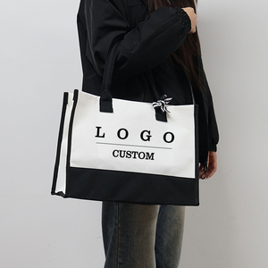 Wholesale Custom-Printed Logo <strong>Tote</strong> <strong>Bag</strong> Fashion Canvas Large Capacity Shopping <strong>Bags</strong> for Shop - Product Image 6