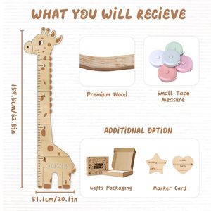 Tableau de croissance mural en <span class=keywords><strong>bois</strong></span> pour enfants, mesure de la taille, thème Château Licorne, pour <span class=keywords><strong>chambre</strong></span> d'enfant - Product Image 3
