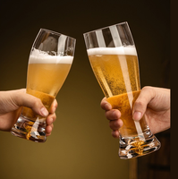 Verre à bière soufflé à la bouche en verre blanc de haute qualité, design moderne inspiré de l'Allemagne, 600 ml, article populaire en vente, nouveauté 2024
