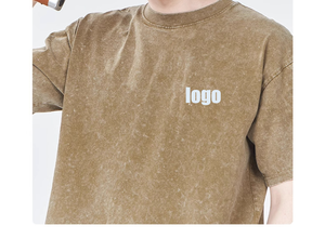 Factory Wholesales High Quality Men's Classic <strong>t</strong> <strong>Shirt</strong> for O Neck <strong>T</strong>-<strong>Shirt</strong> Design Snow Wash Technique for Pop <strong>Teenager</strong> - Product Image 5