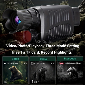 Cámara de Visión Nocturna Infrarroja 10X para Caza, Aventuras al Aire Libre y Patrullaje Agrícola, Cámara de Imagen Térmica de Largo Alcance HD 1080P - Product Image 3