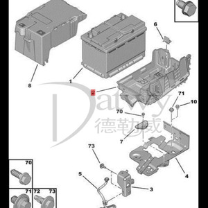 OE 9676054080 <span class=keywords><strong>Peugeot</strong></span> <span class=keywords><strong>2008</strong></span> 301 CiTROEN C ELYESS <span class=keywords><strong>batterie</strong></span> compartiment <span class=keywords><strong>BATTERIE</strong></span> (marque Datwy) - Product Image 5
