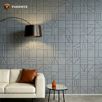 Panneau acoustique asymétrique sculpté à lames 1200x2400mm, ultra-densité, gravé CNC, en feutre polyester écologique pour salon et chambre