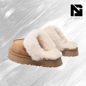 Ugg Disquette Slipper Wmns 'châtaigne' Ugg Pantoufles moelleuses de luxe de haute qualité pour femmes Nouveaux styles - Product Image 4