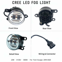 Vente en gros de phares antibrouillard LED Golden Eye 22W 9-30V 3000K LJ6Z-15201-A pour Ford Escape Kuga 2019-2020