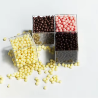 Vente en gros d'usine Délicieuse collation pour enfants Perles de riz croustillantes au chocolat Boules de chocolat aromatisées à la fraise et au lait