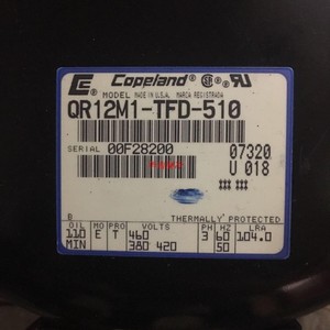 คอมเพรสเซอร์ลูกสูบโคปแลนด์ รุ่น QR12M1-TFD-510 10 แรงม้า สำหรับเครื่องทำความเย็น ระบบปรับอากาศส่วนกลาง อะไหล่ทดแทน - Product Image 3