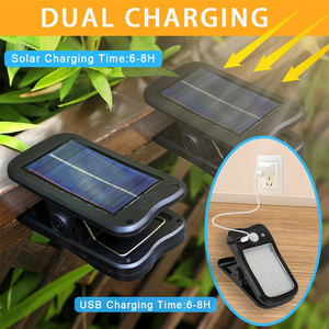 Dingdian lampu Sensor gerakan Led, lampu luar ruangan anti air 1200mah Clip-on lampu surya 60Led lampu Super terang - Product Image 3