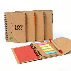 Personalized Spiral <b>Notes</b> Flag Kraft Paper Mini Small Notebook Custom Notepads With Pen <b>Sticky</b> <b>Note</b> - Product Image 1