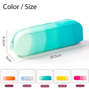 Hộp đựng bút chì màu xanh lá cây <span class=keywords><strong>gradient</strong></span> Hộp đựng bút chì bằng silicon nhỏ - Product Image 5