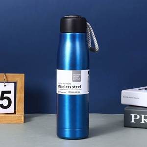 <b>Large</b> Capacity Double-Layer Vacuum Insulated Drawstring <b>Cup</b> Portable Outdoor Sports Water Bottle Fashionable Knight Design Metal - Product Image 3