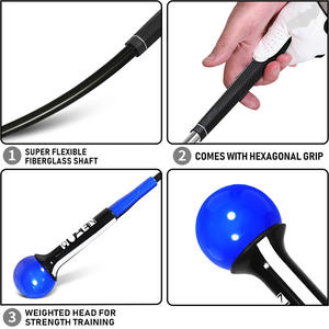 Palo de entrenamiento de columpio de <span class=keywords><strong>Golf</strong></span> aprobado por <span class=keywords><strong>PGA</strong></span> de 48 "con empuñadura de goma ergonómica Ayuda de entrenamiento de precisión de potencia para interiores/exteriores - Product Image 2