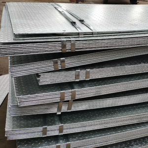 Lámina de placa de acero de fondo con textura de diamante, patrón de suelo de Metal <span class=keywords><strong>antideslizante</strong></span>, Color plateado galvanizado - Product Image 2