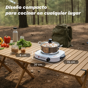 เตาไฟฟ้ากรุนเคล 1500W 5 ระดับพลังงาน พื้นผิวสำหรับทำอาหารแบบพกพา - Product Image 5