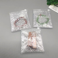 Empaque de Joyería de Plástico Personalizado, Bolsa de Burbujas de PVC Transparente Pequeña, Bolsas Cosméticas Coloridas con Cierre
