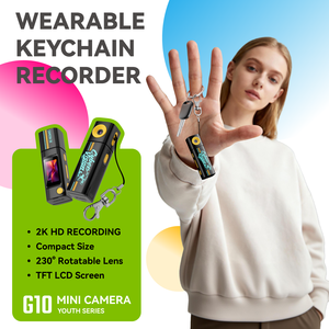 Retro Mini Thumb Digital <strong>Camera</strong> for Kids-Portable <strong>Camera</strong> with 2MP 1080p Video 130 Wide Angle TF Card Slot Birthday Gift - Product Image 5