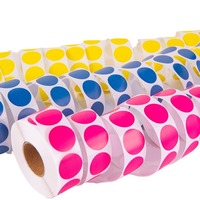 Étiquettes autocollantes transparentes, résistantes à l'eau et à l'huile, rouleaux d'étiquettes pour imprimante thermique, 40 x 30 mm, autocollants ronds imperméables
