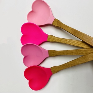 Chất lượng cao chịu nhiệt phụ kiện nhà bếp Bếp nướng công cụ thìa thìa Silicone tim muỗng - Product Image 3