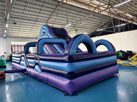 Maison de château gonflable populaire de nouveaux styles avec toboggan de parcours d'obstacles bouncer maison de rebond avec toboggan sec