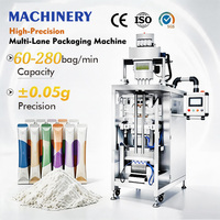 Machine d'emballage de sachets multi-voies pour poudre, machine de remplissage et d'emballage de poudre haute vitesse pour café, probiotiques, collagène en poudre