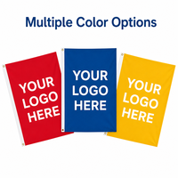 Drapeau publicitaire extérieur 90x150cm 100% polyester, impression numérique personnalisée 3x5, logo, imperméable et durable, vente en gros