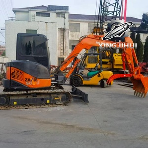 Excavatrice d'occasion Hitachi Zaxis50U, 5 tonnes, marque japonaise d'origine, moteur Yanmar, godet de 0,2 m, excavatrice d'occasion avec pince à griffes. - Product Image 2
