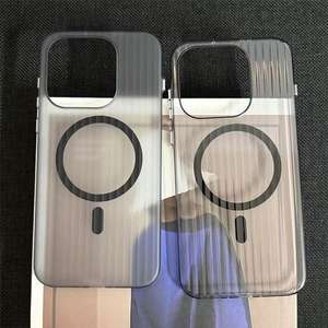 Funda para teléfono OnePlus Turbo6, con rejilla corrugada, magnética, transparente, ultrafina, de cobertura total y anticaídas. - Product Image 4