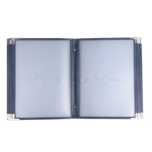 PuレザーA5/A4レストランホテルメニューホルダーカバー透明PVCメニューレシピブックフォルダー - Product Image 3