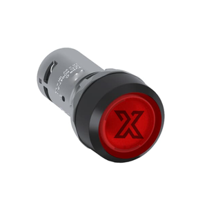 CP1-12R-01 Bouton-poussoir à tête plate réinitialisable et éclairé Pour les commandes de contrôle momentanées (ex. signaux de démarrage, d'arrêt et d'arrêt d'urgence) Rouge - Product Image 1
