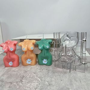 10 pz corpo femminile e donne con stampo a candela in resina di plastica 3D Custom Logo stampi per torte flessibili - Product Image 3
