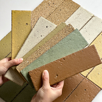 Carreaux muraux décoratifs verts pour salle de bain, cuisine et salon, longues bandes de carreaux de métro en céramique émaillée, rétro, faits à la main
