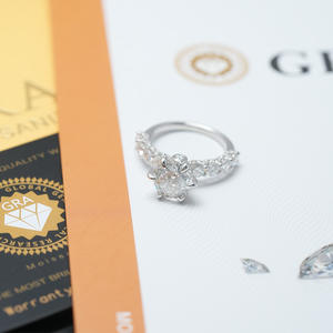 Anillo de Joyería Personalizado Goldleaf, Plata S925, Moissanita Corte Redondo, 1ct 2ct 3ct, D VVS - Product Image 4