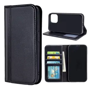 Real leather wallet flip emf phone case with logo custom band luxury cell phone cover mobile bag for iphone 13 pro max book case