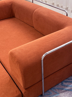 Canapé modulaire en velours côtelé tendance, livré en boîte, à assembler soi-même, entièrement en mousse, idéal pour les petits espaces et appartements-studio