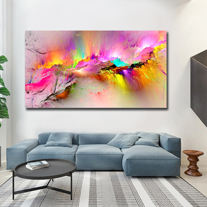 Pittura a olio stampata Dropshipping stampe su tela per <span class=keywords><strong>soggiorno</strong></span> parete senza cornice quadri decorativi moderni pittura astratta - Product Image 4
