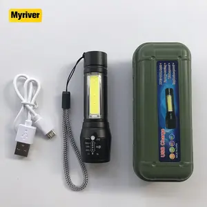 Myriver באיכות גבוהה Cob Worklight Led USB טעינה נוסף ארוך עבודה שעות אלומיניום רב פונקצית פנס