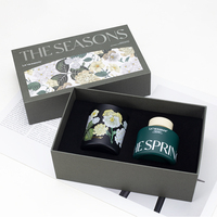 Boîte cadeau de luxe personnalisée en papier noir pour bougie, flacon de parfum et flacon vide, emballages pour diffuseur de parfum de voiture