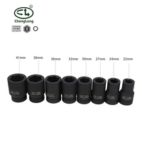 Jeu de douilles à percussion 8Pcs Outils à main noirs Cr-V Douilles de réparation automobile pour les conversions de tournevis à percussion