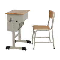Bureau d'étude multifonctionnel moderne avec étagère et crochets pour l'apprentissage des étudiants, incluant un crochet pour sac à dos pour l'école et les sorties en parc