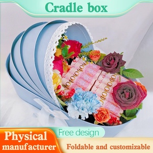 <strong>Luxury</strong> Customized Logo Wholesale Cradle <strong>Flower</strong> <strong>Boxes</strong> for Bouquets With Ribbon Custom Logo Printed Preserved <strong>Flower</strong> <strong>Boxes</strong> - Product Image 3
