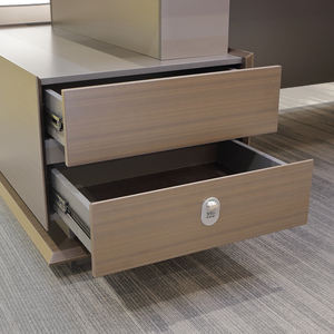 <span class=keywords><strong>Escritorio</strong></span> Ejecutivo Grande Rústico en Forma <span class=keywords><strong>de</strong></span> L con Tomacorriente y Cajonera - Product Image 3