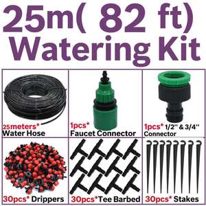 Kit d'irrigation goutte à goutte 80 pièces, système de micro-aspersion en PVC pour jardin, fournitures d'arrosage automatique - Product Image 3